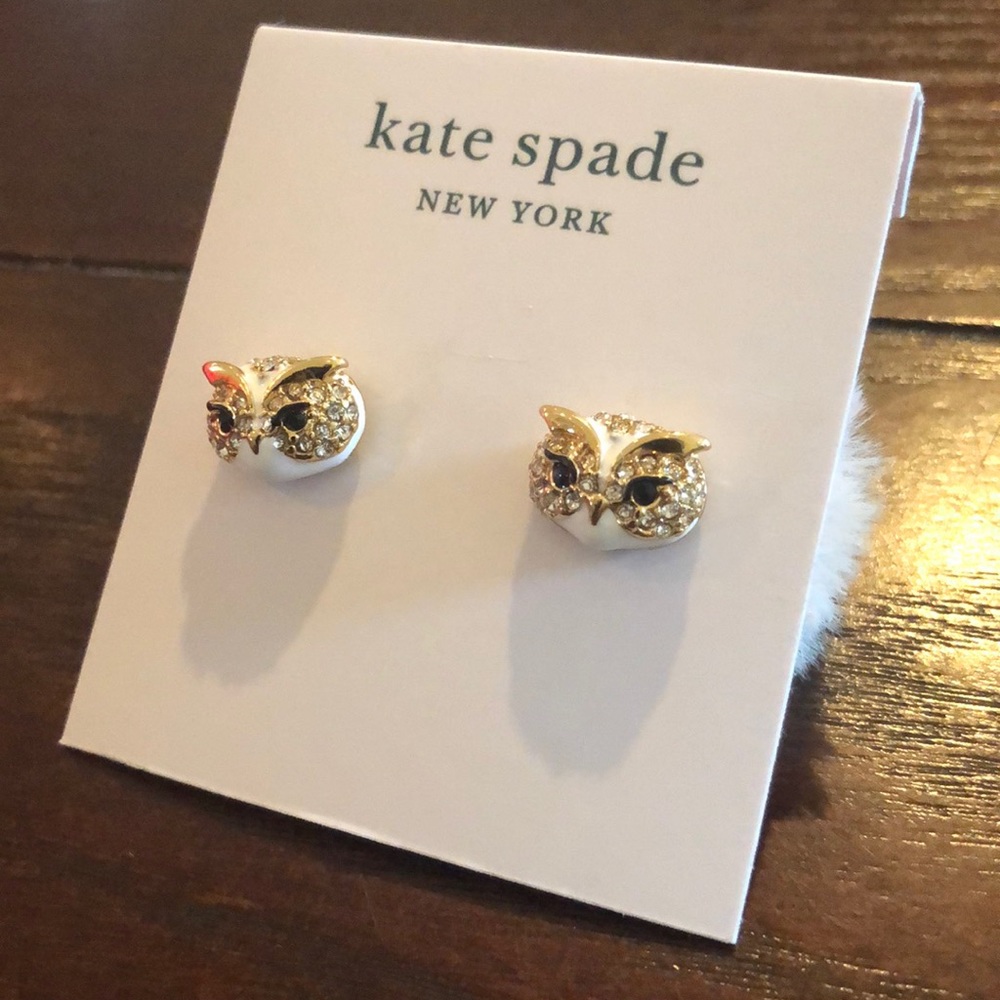 Kate Spade fluffy owl earrings! 🦉